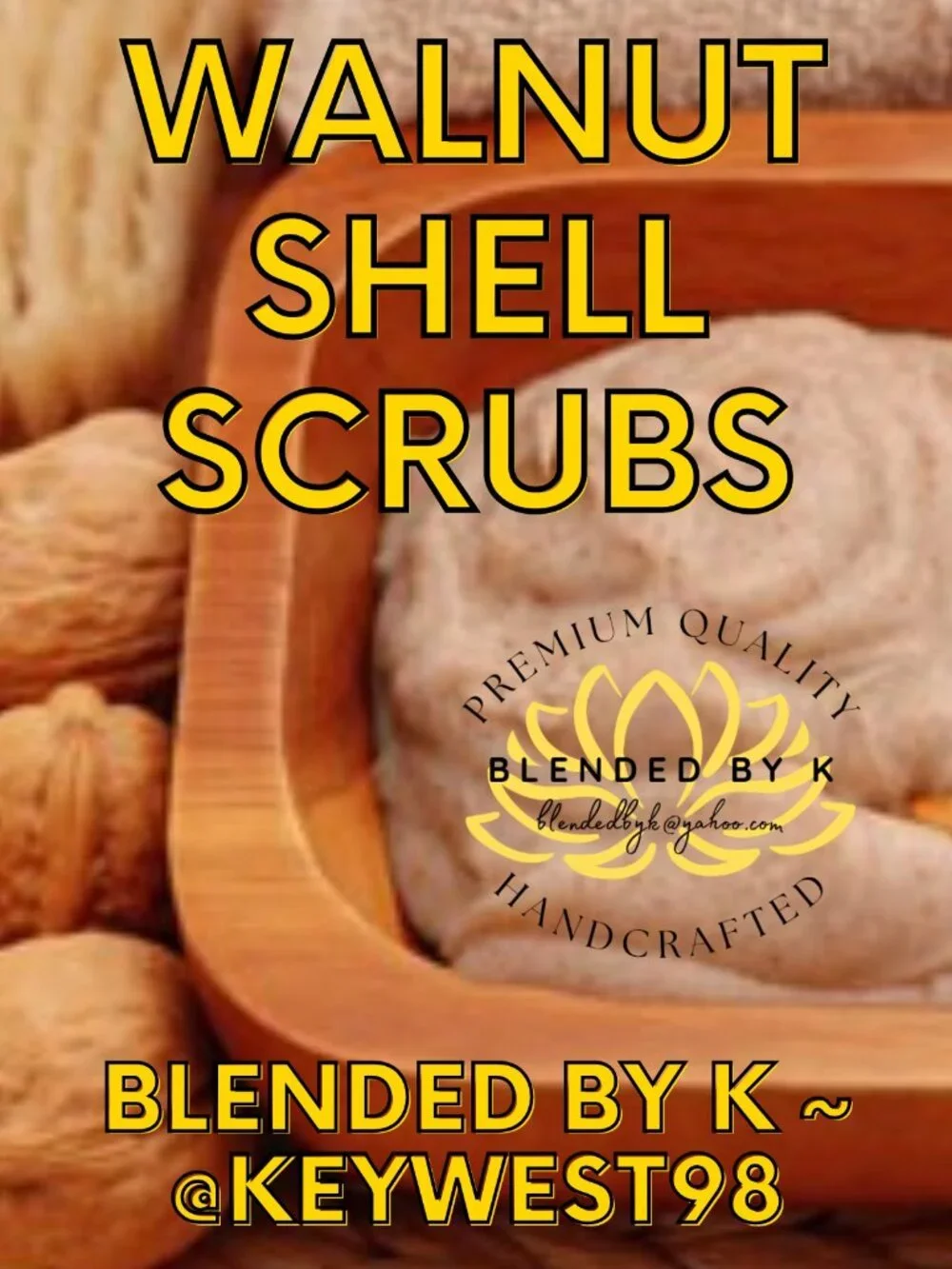 Walnut Shell Scrubs by Blended by K ~ 8 oz